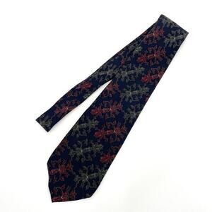 Vintage Christian Dior Silk Tie Navy‎